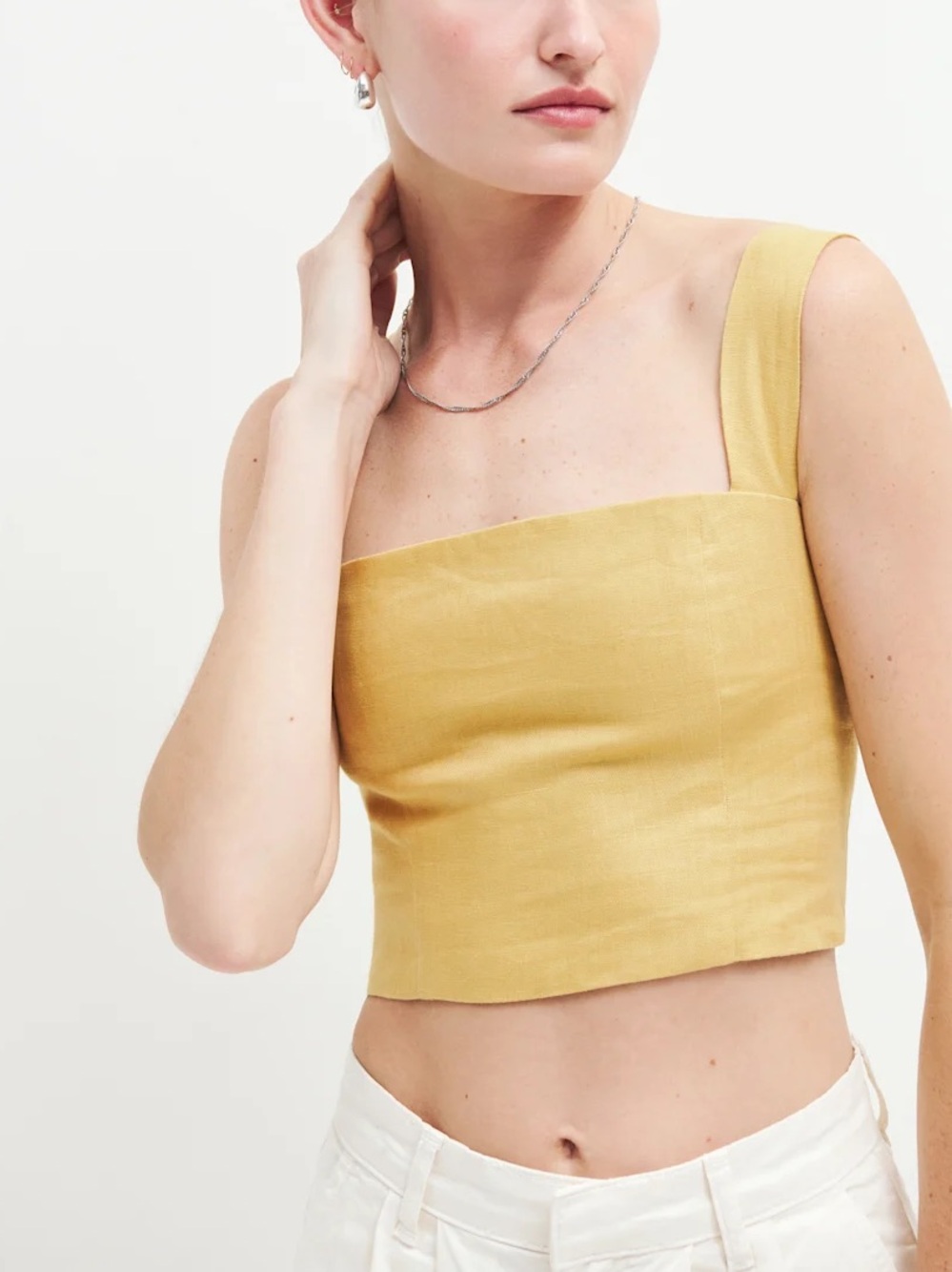 Reformation - Vio Linen Top - Tuscan Sun